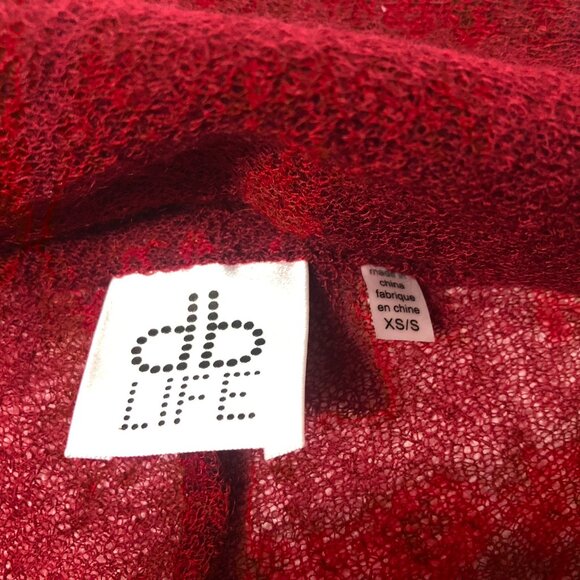 Vintage Dana Buchman Mohair wool sleeved shawl Red XS/S - Picture 4 of 9
